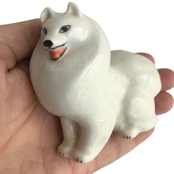 Other - Vintage Dog Figurine Statue - Russian Japanese Spitz or Samoyed Made in USSR